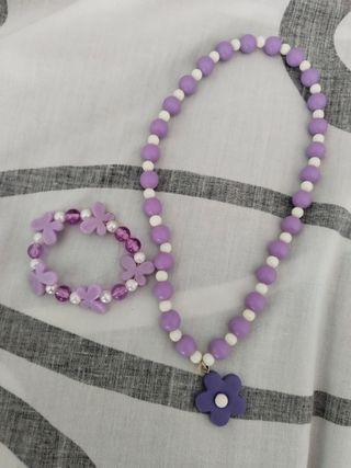 Collar y pulsera morados | Encanto
