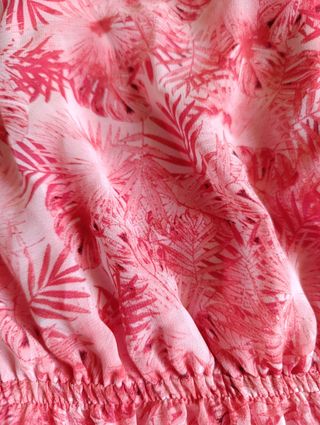 Vestido gasa rojo estampado