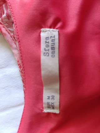 Vestido gasa rojo estampado