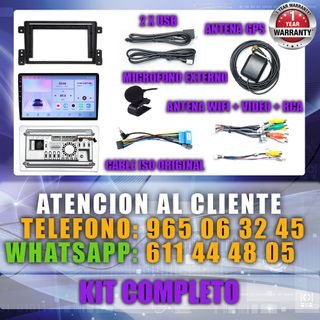 PANTALLA GPS SUZUKI GRAND VITARA 2005-2017 CARPLAY