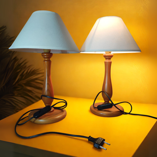 Lámparas vintage madera – Pack 2 estilo nórdico  