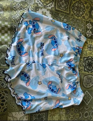 Pijama Corto Stitch - Azul y Blanco