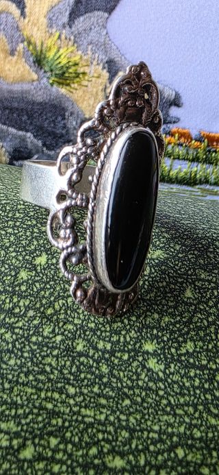 Anillo plata años 40 - Ónix