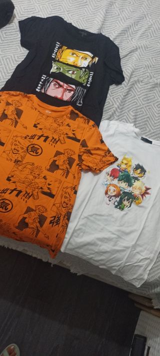 Camisetas Anime: Naruto, My Hero Academy.