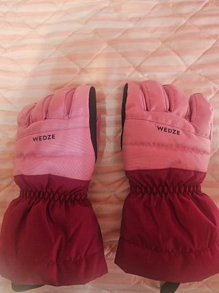 Guantes esquí niña rosa talla 10