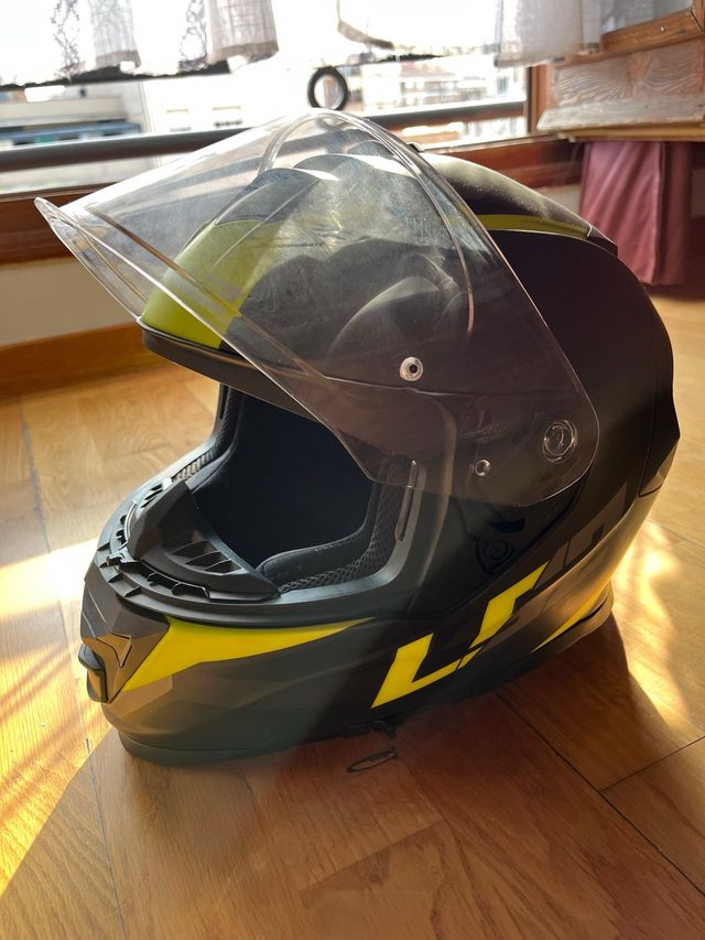 Casco moto LS2 negro/amarillo