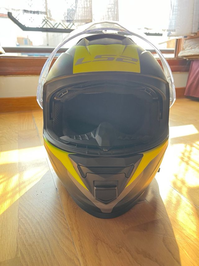 Casco moto LS2 negro/amarillo