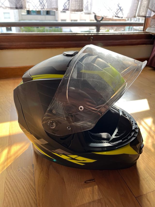 Casco moto LS2 negro/amarillo