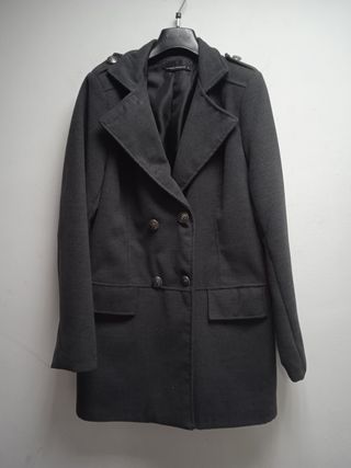 Abrigo negro mujer - Talla L