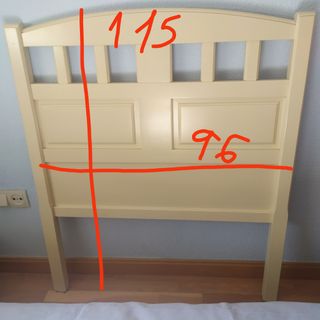 2 Cabeceros madera - blanco roto.