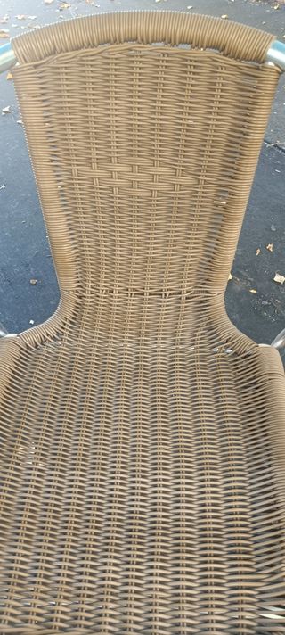 Sillas terraza - aluminio y ratán en color bambú