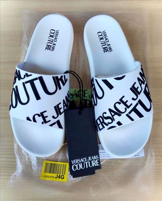 Sandalias Versace Jeans Couture 42 Blancas,Hombre.
