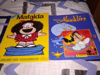 Album de cromos. 2.mafalda y Aladdin