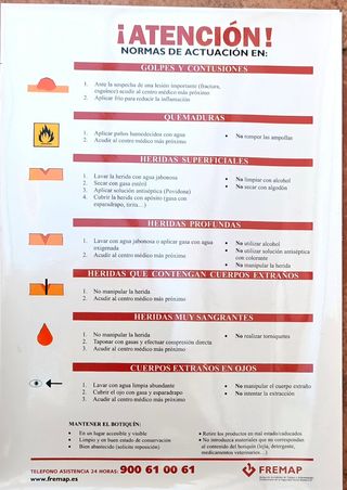 Armario botiquín primeros auxilios 
