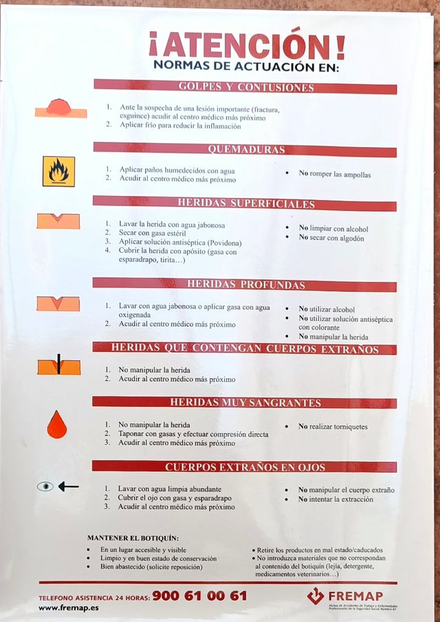 Armario botiquín primeros auxilios