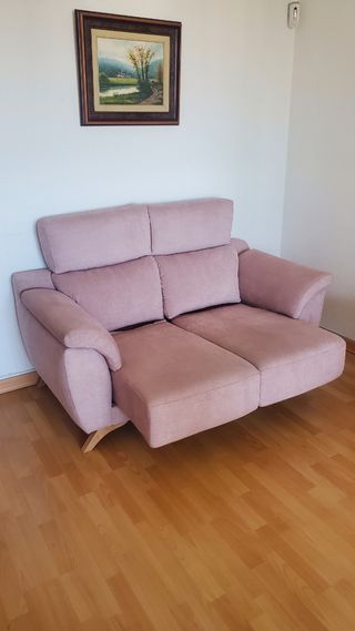Sofá 2 plazas rosa - como nuevo