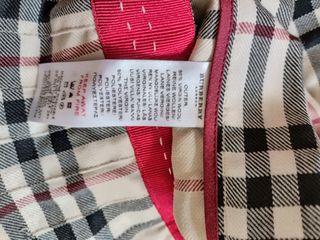 Falda Burberry niña beige-roja