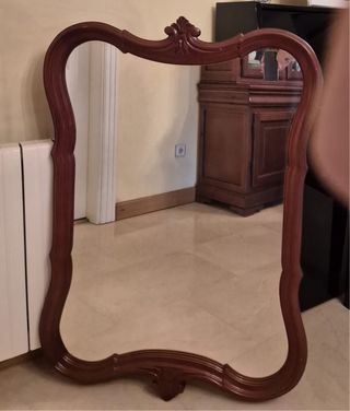 Espejo antiguo de madera
