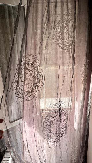 Cortinas doble gasa gris