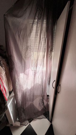 Cortinas doble gasa gris