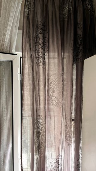 Cortinas doble gasa gris