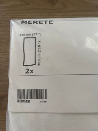 Cortinas  IKEA Merete Blancas + cinta dobladillo