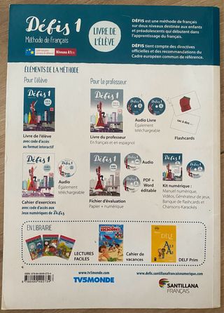 DEFIS 1 ELEVE Libro francés