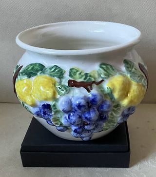Vaso Ceramica Fiori Dipinti a Mano