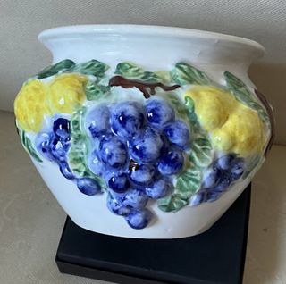 Vaso Ceramica Fiori Dipinti a Mano