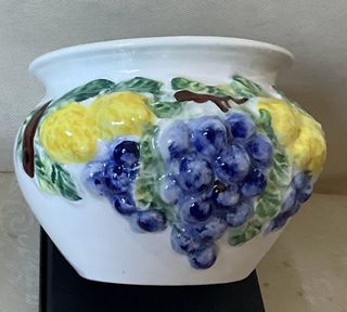Vaso Ceramica Fiori Dipinti a Mano