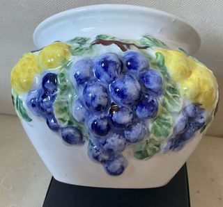 Vaso Ceramica Fiori Dipinti a Mano