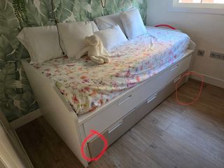 Cama nido infantil ,con tres cajoneras