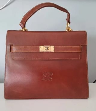 Bolso marrón piel