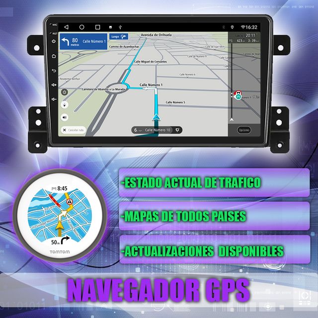 PANTALLA GPS SUZUKI GRAND VITARA 2005-2017 CARPLAY