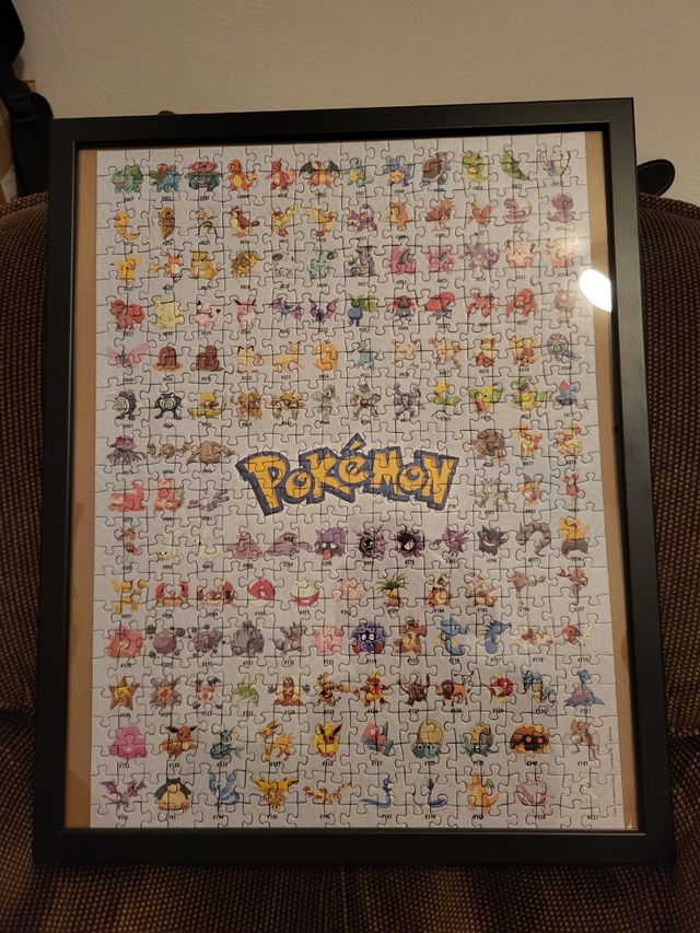 Puzzle Pokemon enmarcado