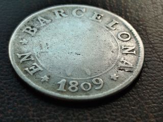 1 Peseta de plata de 1809 de Barcelona. 