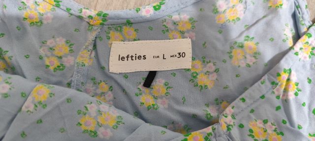 Peto Lefties azul claro con flores