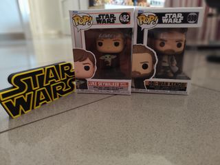 2 Funko Pop! Star Wars. Luke skywalker y obi wan