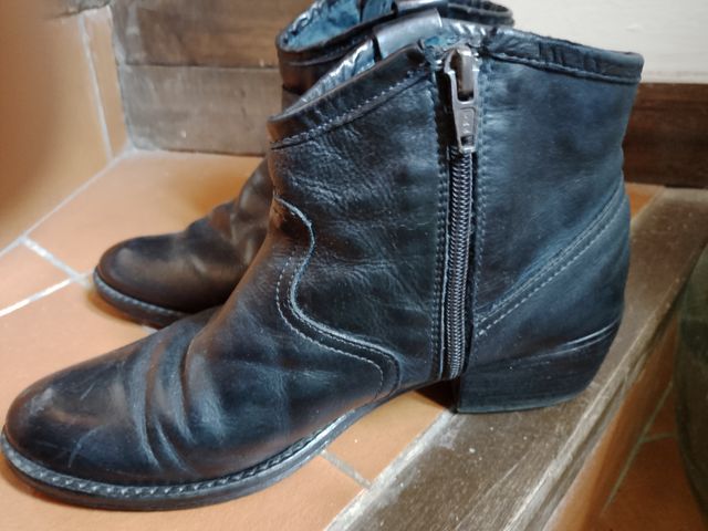 Botas Piel Negras Mujer - Talla 38