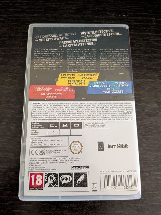 Disco Elysium The Final Cut - Nintendo Switch