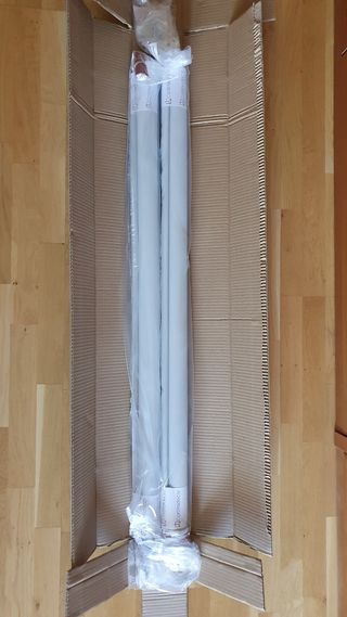 2 tende a rullo con schermo bianco perla 120x80cm