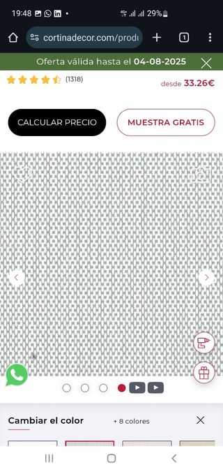 2 tende a rullo con schermo bianco perla 120x80cm