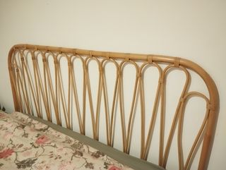 Cabecero cama ratán - Beige