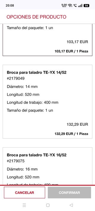 Broca Hilti TE-YX 14/55 SDS max