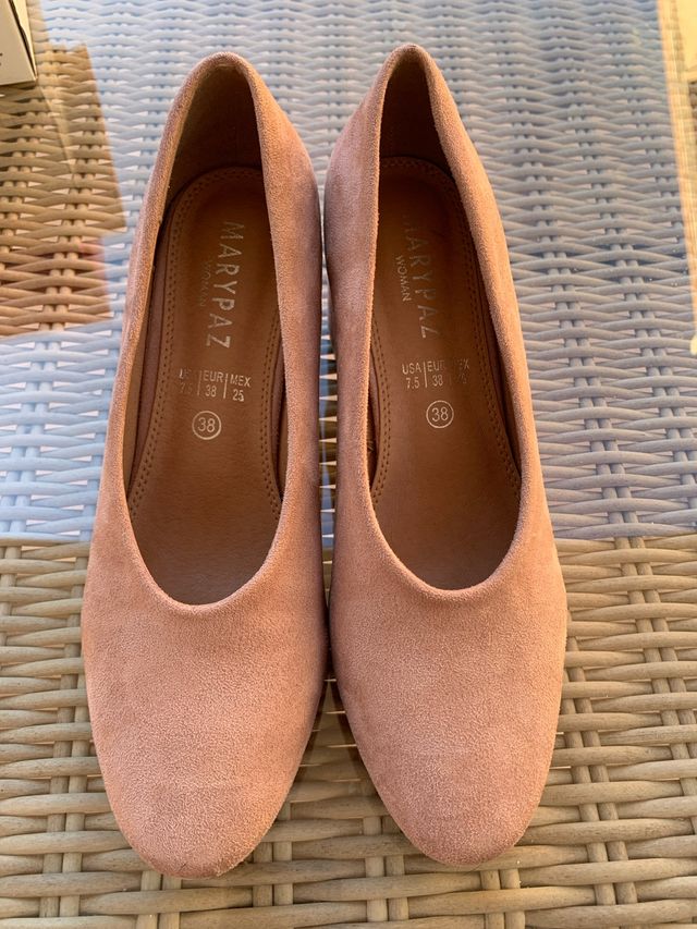 Zapatos MaryPaz ante beige 38