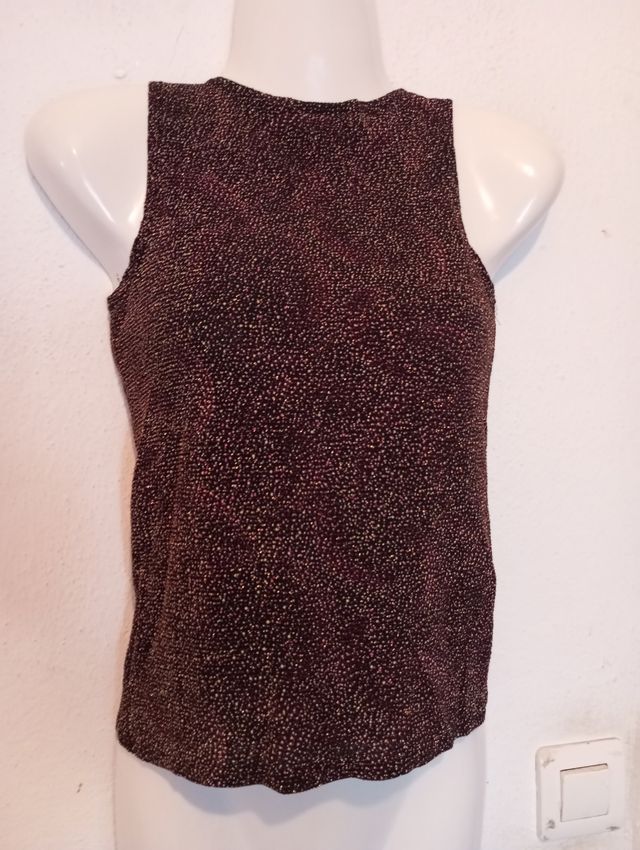 Top marrón brillante