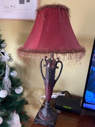 Lampara salon - Rojo y Marron