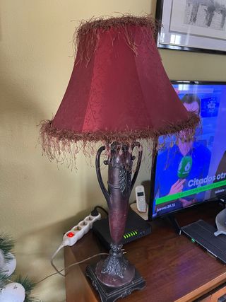Lampara salon - Rojo y Marron