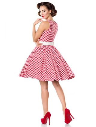 Vestido Rojo Vichy Belsira - Talla S