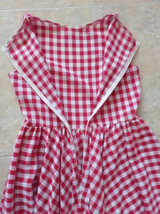 Vestido Rojo Vichy Belsira - Talla S
